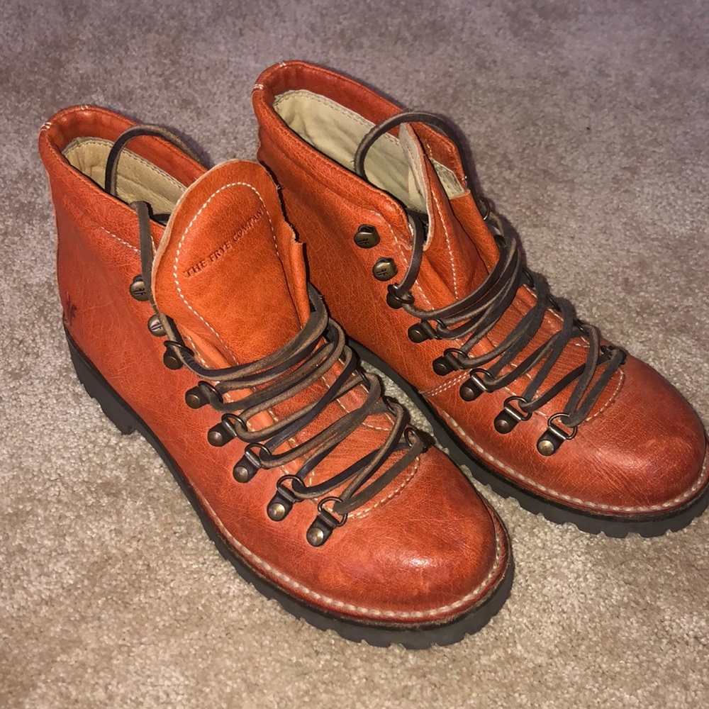Frye lace up boots